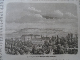 D203498  P480  Hermannstadt Sibiu  Nagyszeben - Romania -Transylvania  -woodcut From A Hungarian Newspaper 1866 - Stiche & Gravuren