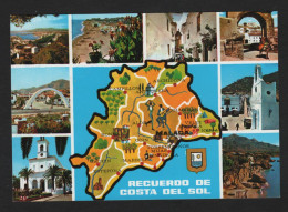 Carte Géographiqie - Espagne, COSTA DEL SOL - Campillos, Archidona, Colmenar, Velez, Malaga, Mijas, Gaucin, Coin - Landkarten