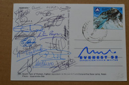 Everest 92 Expedicion Civico Militar Signed Complet Expedition Team Himalaya Mountaineering  Escalade  Alpinisme - Sportspeople