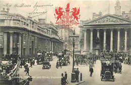 Royaume Uni - London - The Bank And Royal Exchange - Animée - Automobiles - CPA - Voir Scans Recto-Verso - Other & Unclassified