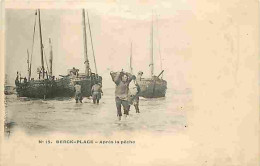 62 - Berck Plage - Après La Pêche - Bateaux - Animé - Carte Vierge - Traçes De Colle Au Dos - CPA - Voir Scans Recto-Ver - Berck