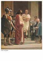 Art - Peinture Religieuse - Jesus Vor Pilatus - Offizielle Postkarte Der Passionsspiele - Oberammergau 1930 - CPM - Voir - Quadri, Vetrate E Statue