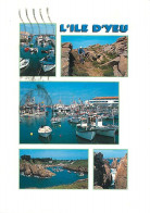 85 - Ile D'Yeu - Multivues - Bateaux - Flamme Postale De L'Ile D'Yeu - CPM - Voir Scans Recto-Verso - Ile D'Yeu