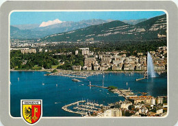 Suisse - GE Genève - Genève - Vue Générale Aérienne - Blasons - CPM - Carte Neuve - Voir Scans Recto-Verso - Autres & Non Classés