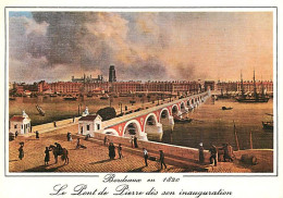 33 - Bordeaux - Le Pont De Bordeaux Dit Pont De Pierre - D'après Une Gravure D'époque - Gravure Lithographie Ancienne -  - Bordeaux