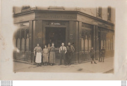 PUTEAUX  LE 1/11/1924 - CARTE PHOTO - CAFE - RESTAURANT   GILBERT VIEUXBLED - P. LAVAL - 9 , RUE MAGENTA - 3 SCANS  - Puteaux