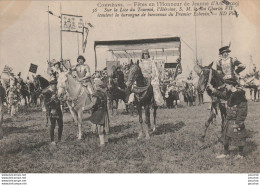  60) COMPIEGNE - FETES EN L' HONNEUR DE J. D' ARC - SUR LA LICE DU TOURNOI L HEROINE ECOUTENT.... ECHEVIN - (2 SCANS) - Compiegne