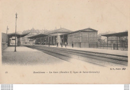 X4-92)ASNIERES - LA GARE (ESCALIER C , LIGNE DE SAINT GERMAIN)   - ( 2 SCANS ) - Asnieres Sur Seine