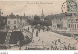 X4-77) SAINT PIERRE LES NEMOURS - PANORAMA - ( ANIMATION - HABITANTS ) - Saint Pierre Les Nemours