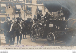 ALPHONSE XIII A PARIS (30/5/1905) LE ROI ET LE PRESIDENT DE LA REPUBLIQUE QUITTENT LA GARE - 2 SCANS  - Autres & Non Classés