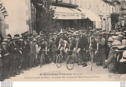 47) SAINT BARTHÉLÉMY D'AGENAIS - FÊTE DU QUARTIER DU BARRY - LE DÉPART DES COURSES DE VELOS, CIRCUIT DU BARRY - 2 SCANS - Autres & Non Classés