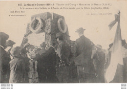 77) VICTOIRE DE L'OURCQ - MONUMENT DE BARCY A LA MEMOIRE DES SOLDATS DE L'ARMEE DE PARIS  - 2 SCANS  - Autres & Non Classés