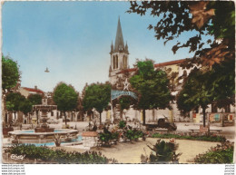 W14-47) CASTELMORON  - LE JARDIN PUBLIC ET LE CLOCHER  - ( AUTOMOBILES -  CAMION - 2 SCANS ) - Castelmoron