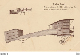 W14- AVION - TRIPLAN GOUPY - DOS PUBLICITE CHOCOLAT LOUIT - (2 SCANS) - ....-1914: Vorläufer