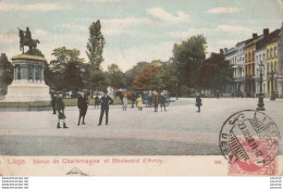 W14- LIEGE - STATUE DE CHARLEMAGNE ET BOULEVARD D ' AVROY - Liege