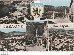 W15-05) LARAGNE (HAUTES ALPES)  MULTIVUES BLASON - ( 2 SCANS ) - Andere & Zonder Classificatie