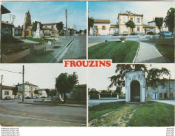 31) FROUZINS - L' EGLISE ET LE MONUMENT AUX MORTS , LA MAIRIE , SA PLACE ET Ste GERMAINE - 1986 -  2 SCANS ) - Autres & Non Classés