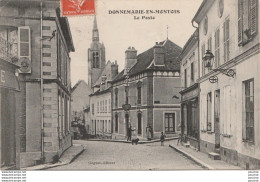 W15-77) DONNEMARIE EN MONTOIS - LA POSTE - ( ANIMEE - HABITANTS - 2 SCANS ) - Andere & Zonder Classificatie