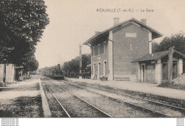 W16-82) REALVILLE (TARN ET GARONNE ) LA GARE  - ( TRAIN  - 2 SCANS ) - Realville