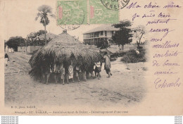 W18- SENEGAL - DAKAR - ASSAINISSEMENT DE DAKAR -DEMENAGEMENT D ' UNE  CASE - ( OBLITERATION DE 1906 ) - Sénégal