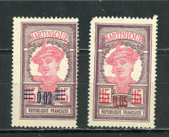 MARTINIQUE - SERIE COURANTE - N° Yvert 87+88** - Unused Stamps