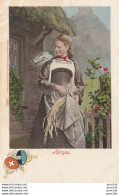 AARGAU - CANTON - SUISSE - BLASON - TYPE DE FEMMES COSTUMES ET COIFFES - EDITEUR GUGGENHEIM  ZURICH - (2 SCANS )  - Other & Unclassified