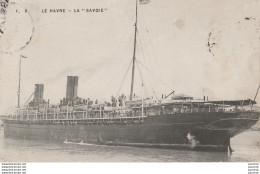 W21-76) LE HAVRE  - BATEAU PAQUEBOT " LA SAVOIE "   - ( 2 SCANS ) - Harbour