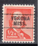 USA Precancel Vorausentwertungen Preo Locals Mississippi, Verona 729 - Precancels