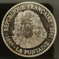100 FRANCS ARGENT BE 1995 LA FONTAINE 10000 EX. FRANCE / SANS COFFRET SANS CERTIFICAT / PATINE - 100 Francs