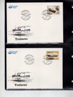 Iles Feroe -1987 - 3 FDC -    Chalutiers -Bateaux De Peche - Faeroër