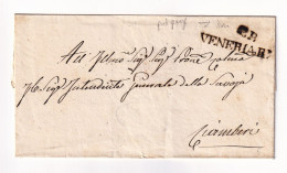 Venaria Reale Lettre Sans Correspondance Port Payé Savoie Chambery Savoia - 1. ...-1850 Prephilately