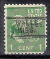 USA Precancel Vorausentwertungen Preo Locals Mississippi, Wallis 729, Stamp Defect - Vorausentwertungen