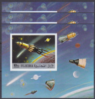 1972 Fujaira A977/B103bx3 Space Exploration 25,50 € - Asia