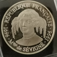 100 FRANCS ARGENT BE 1996 MADAME DE SEVIGNE 5000 EX. FRANCE / SANS COFFRET SANS CERTIFICAT / PATINE - 100 Francs