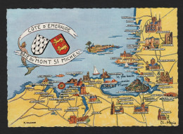 Carte Géographiqie - Baie Mont St-Michel - Agon, Coutainville,St-Pair, Kairon, Carolles, Genets, Chérueix, Cancale, Dol - Landkaarten