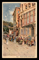 06 - NICE - LE MARCHE AU FLEURS - CARTE ILLUSTREE SIGNEE - Mercati, Feste