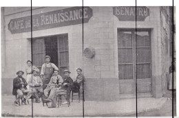 PHOTOGRAPHIE Retirage Plastifié. ISERE Le Péage De Roussillon Rue De Salaise, Café De La Renaissance - Benatru - Places