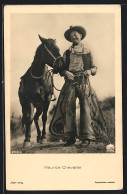 AK Schauspieler Maurice Chevalier Mit Seinem Pferd  - Attori