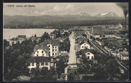 AK Arbon, Ortsansicht Aus Der Vogelschau Mit Säntis  - Arbon