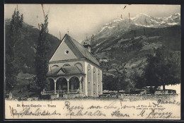 AK Trun, Die Kapelle St. Anna, Bergpanorama  - Trun