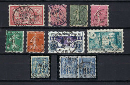 FRANCE Ca.1903-37:  Lot D' Obl. "Paris-Départ" - Used Stamps