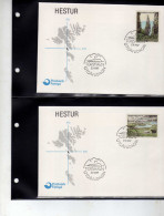 Iles Feroe -1987 -  5  FDC -  Tourisme - L'Ile Hestur - Faeroër