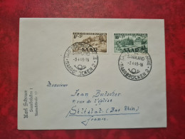 Lettre / Carte   1949  LETTRE SAARBRUCKEN     TIMBRE SAAR STAG DER BRIEFMARKE DALAY N° 249 ET 250 JUGENDHERBERGSWERK - Altri & Non Classificati