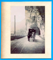 Savoie * Diligence Tunnel Siaix, Hospice Col Petit-Saint-Bernard, Bourg-Saint-Maurice Moûtiers * 2 Photos Ca 1900 - Lieux