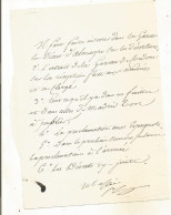 N°2080 ANCIENNE LETTRE DE JOSEPH BONAPARTE PAS DE DATE - Historical Documents