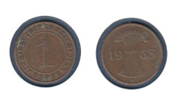 Allemagne, 1 Reichspfennig 1935 A, KM#37, Deutsches Reich, - 1 Rentenpfennig & 1 Reichspfennig