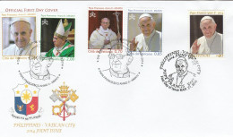 Philippines Vatican 2014 FDC Mixte Emission Commune Pape François Pope Francesco Francis Pilipinas Vaticano Mixed FDC - Joint Issues
