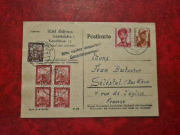 Lettre / Carte   1950   SAARBRUCKEN     TIMBRES SAARPOST - Autres & Non Classés
