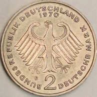 Germany Federal Republic - 2 Mark 1970 D, Theodor Heuss, KM# A127 (#4830) - 2 Mark