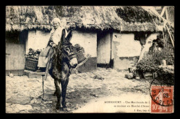 62 - ACHICOURT - ACHICOURIENNE - LE DEPART A DOS D'ANE POUR LE MARCHE D'ARRAS - FEMME - Other & Unclassified